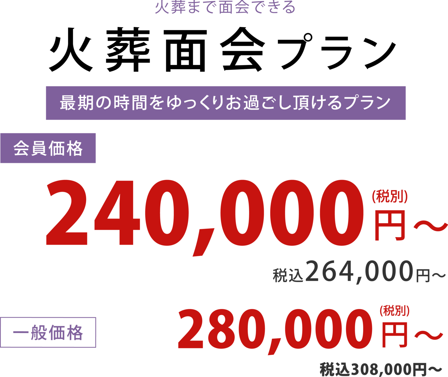 直葬面会プラン240,000円